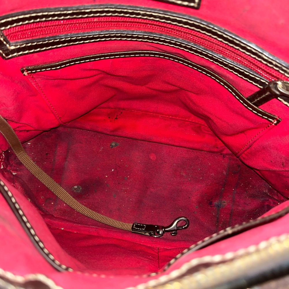 Dooney & Bourke Black and Brown Textured Satchel - Picture 7 of 7